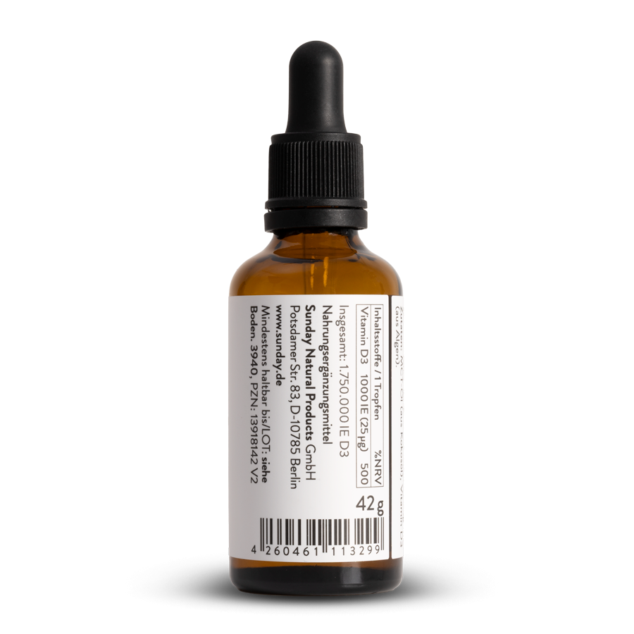 VITAMIN D3 1,000 IU 1,750 Drops, Vegan