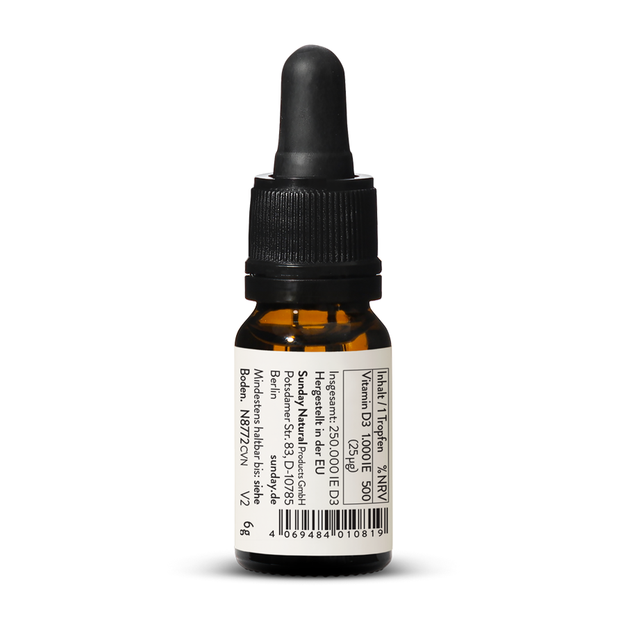 TPBVSK VITAMIN D3, 1,000 IU, THUẦN CHAY, 250 giọt